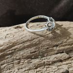 Vtg Avon Sterling Silver 925 Solitaire CZ Ring Size 11Ribbon Floral Engagement Photo 9