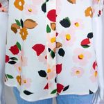 Kate Spade NEW ‎ botanical garden cotton button-front shirt floral print, size 00 Photo 5