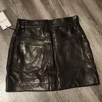 RE/DONE  70S POCKET BLACK LEATHER MINI SKIRT SIZE 24 Photo 6