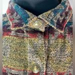 Boom Boom Jeans Aztec jacquard pattern cropped Pendleton style Santa Fe BBJ southwestern design Photo 3