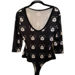 Disney  + Sugarbird Collaboration Women's Black Micky Mouse Bodysuit RARE. Photo 2