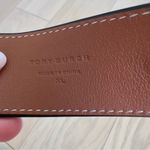 Tory Burch NWOT Miller 1” Reversible Logo Belt in Black / Classic Cuoio / Gold Photo 7