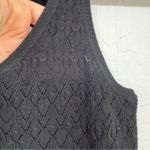 Wilfred  Aritzia Black Open Knit Button Down Tank Top Womens S Whimsigoth Crop Photo 5
