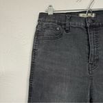 Madewell  Black 10in High Rise Skinny Jeans Womens 29 Raw Hem Casual Stretch Photo 6