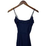 Aritzia Sunday’s Best Countess Wrap Dress Mini Ink Navy Ruffle V Neck Size 2XS Photo 4