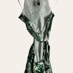 Super Down Eliana O-Ring Cut Out Tropical Leaf Print Halter Romper Size S Photo 11
