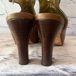Johnston & Murphy  Women’s Brown Leather Ankle Peep‎ Toe Heels Size 8 Photo 3