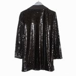 Anthropologie Cartonnier Black Sequin Shawl Lapel Blazer Jacket Photo 6
