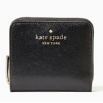Kate Spade small leather zip around wallet black Photo 1