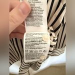 H&M Oversized Striped Button Down Satin Blouse Champagne & Black Stripes Size XL Photo 4