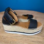 See By Chloe  Glyn Platform Sandals Women's Size 10 Black Suede Espadrille Photo 1