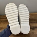 Maeve Anthropologie  Puffy Platform Silver Slippers Slides Shoes Photo 7