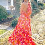 Red Dress Boutique NWT  Floral Keyhole Backless dress Photo 0