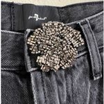 7 For All Mankind Jennifer Baggy 90's Jean 26 Night Iris Beaded Flower Wide Leg Photo 4