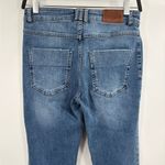 ANINE BING  Front Pocket SplitHem Blue Mid Rise Straight Fray Ankle Jeans Size 28 Photo 8