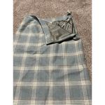 Jones New York petite women wool midi skirt blue plaid size closure size 10P Photo 5