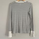 Gap Black and White Striped Long Sleeve Tee Stretch Comfy Casual XL Neutral Photo 3
