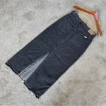 Levi Strauss Signature Women’s Maxi Denim Skirt Mid Rise Western in Gray Black 2 Photo 6