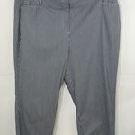 Lane Bryant  The Allie Pants Capri Gray/White Stripes size 20 Photo 0