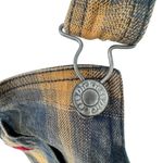 Dickies  plaid duck Mini overall dress Brown And Yellow sold at Free People Large Photo 4