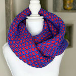 J.Crew  Infinity Scarf Red Blue Wool Cashmere Photo 0