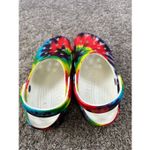 Adult Clog Classic Tie-Dye Graphic Crocs Colorful Rainbow Women’s Size 7 Photo 3