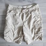 REI Shorts Women's 6 Khaki Light Beige Pockets Nylon Hiking Outdoor Camping Photo 0