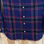 Old Navy Classic Flannel Button-Down Boyfriend Fit Shirt XS Casual Dressy EUC Photo 2