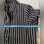 Banana Republic  Black and Gold striped Buttoned Shirt‎ Dress medium. NWT Photo 6