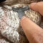 Charlotte Russe  Cardigan Sweater Open Front‎ Striped Knit Pink White Large Photo 1