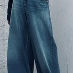 ZARA NWT MID-RISE PALAZZO LEG FULL LENGTH RIGID Ultra wide leg palazzos jeans 6 Photo 5