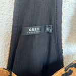 Obey EUC  Overall Dress Corduroy Animal Print Womens Size small cheetah Photo 7