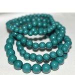 Source Unknown Stunning Stackable 4 Multi SizeTeal Beads 5" Stretch Y2K Trendy Grunge Bracelets Photo 1