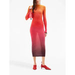 Courreges 2nd Skin Dress In Gradient Sunset in Orange XSmall New Womens Bodycon Size XS Photo 12