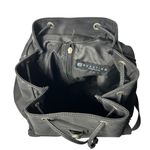 Kenneth Cole REACTION Kenneth Cole Black Drawstring Flap Backpack Bucket Bag Travel School Photo 9