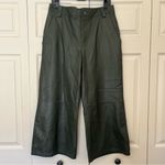 Antonio Melani Morgan Culotte High Rise Wide Leg Cropped Green Leather Pants NEW Photo 4