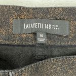 Lafayette 148 NEW YORK Womens Black Metallic Print Straight Leg Jeans Size 10 Photo 5