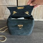 Vintage Frenchie of California Black Suede Bag / Purse Gold Chain Photo 5