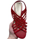 Naturalizer Red Strappy Slingback Wedge Sandals Women’s Size 8M Photo 9