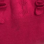 Brooks Brothers  RED PULLOVER FLEECE WOOL RUFFLE SWEATER SIZE LARGE Photo 2