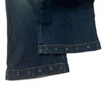 Sandro Sportswear Hi-Rise Wide Leg Cropped Jeans Mock Cuff Grommet Hem, Sz 1X Photo 13