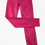 J Brand  Alana High Rise Coated Skinny Jeans Pink Metallic Crop Pants Size 25 Photo 0