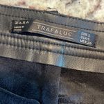 ZARA  Trafaluc Womens Faux Leather Flat Front Slim Skinny Biker Pants Black Small Photo 8