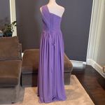 Women’s Purple One Shoulder High Low Prom Party Bridesmaid Dress Size 6 Purple Photo 3