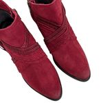 Naughty Monkey EUC  Leather Ankle Boots Red Size 9 Photo 4