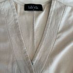 fab'rik Cottagecore  Cream Linen Blend Belted Side Split Beachy Lagenlook Dress Photo 5