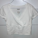 SO  Women's Classic White Crop Top Photo 0