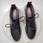 Franco Sarto  Carey2 Black Patent Lace-Up Loafers Women’s 11 Chunky Sole Oxford Photo 3