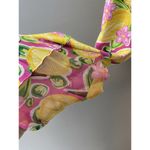 IBKUL Calista Hot Pink 1/4 Zip Shirt Large Yellow Lemons Mesh Long Sleeve UPF50+ Photo 4