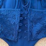 Elegant Blue Lace Bustier Size 6 Photo 2